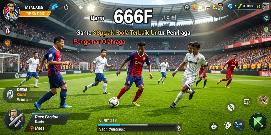 Tampilan gameplay <strong>666F</strong> yang menarik saat pertandingan sepak bola.