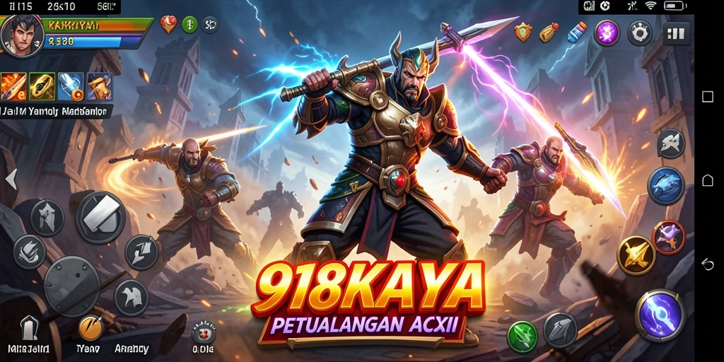 Tampilan gameplay mendebarkan dalam 918KAYA dengan aksi seru.