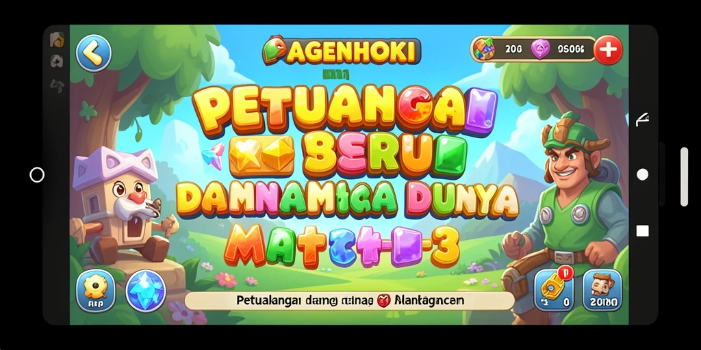 Gameplay seru AGENHOKI dalam genre Match-3 dengan berbagai tantangan.