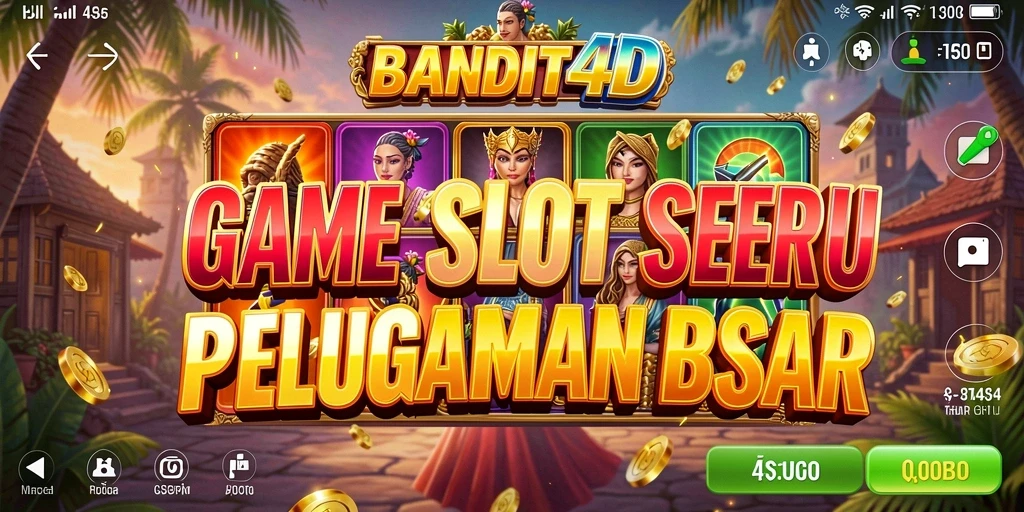 Tampilan gameplay menarik dari BANDIT4D yang memikat para pemain Slot.