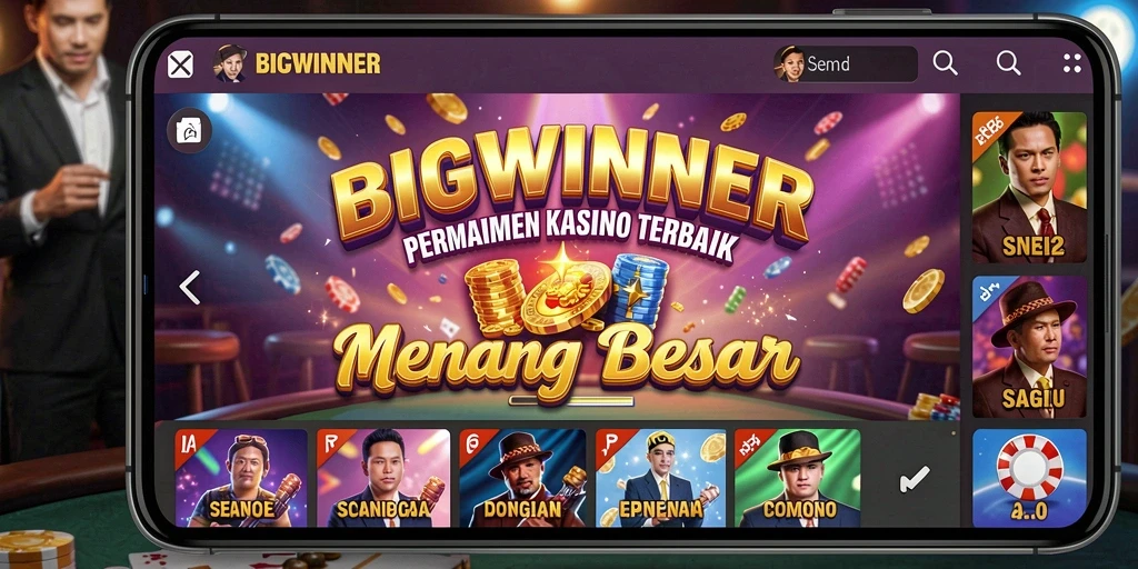 Tampilan screenshot BIGWINNER menampilkan keseruan permainan kasino yang memikat.