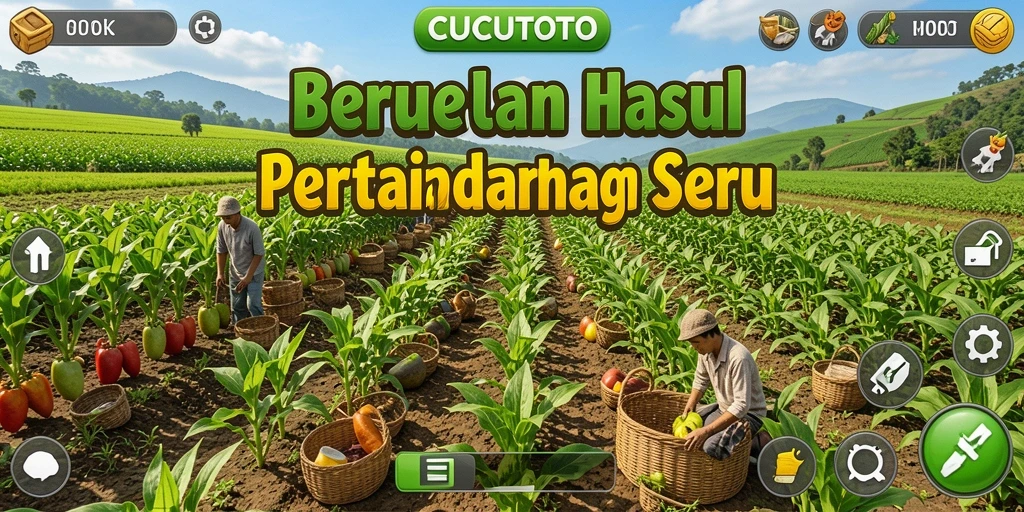 Tampilan gameplay CUCUTOTO menampilkan aktivitas bertani yang menyenangkan.