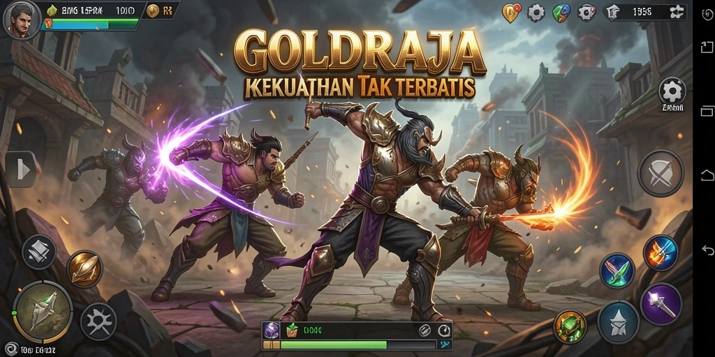 Tangkapan layar menunjukkan pertarungan sengit di GOLDRAJA.