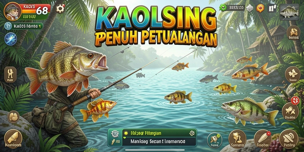 Tangkapan ikan di gameplay KAOL68 yang menantang dan seru.