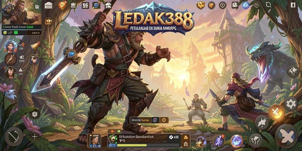 Screenshot gameplay LEDAK388 menampilkan aksi seru dalam pertempuran MMORPG.