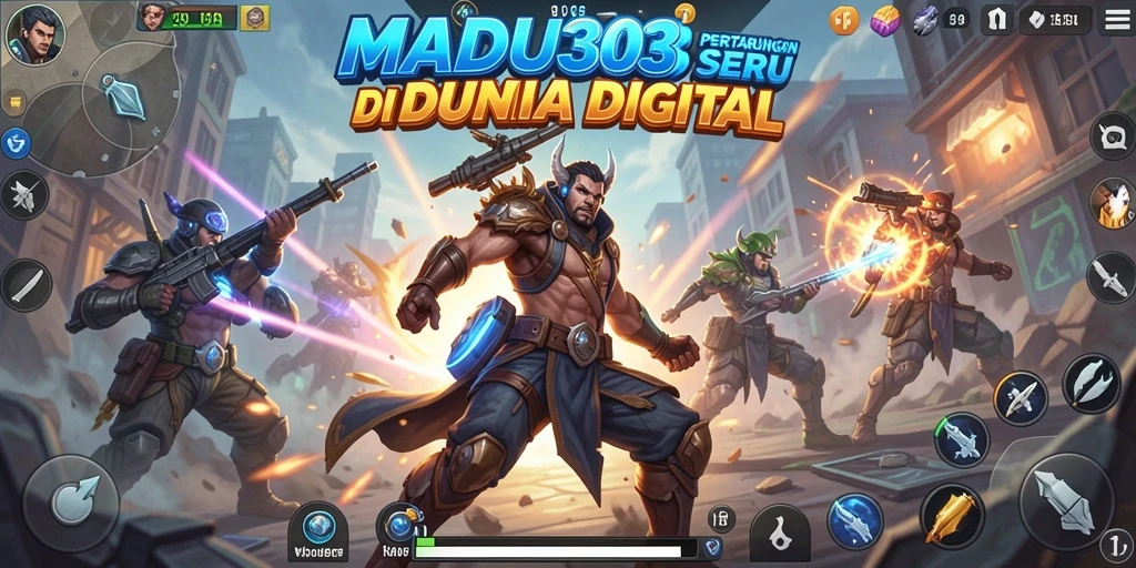 Tampilan gameplay MADU303 yang mendebarkan dan penuh aksi pertarungan.