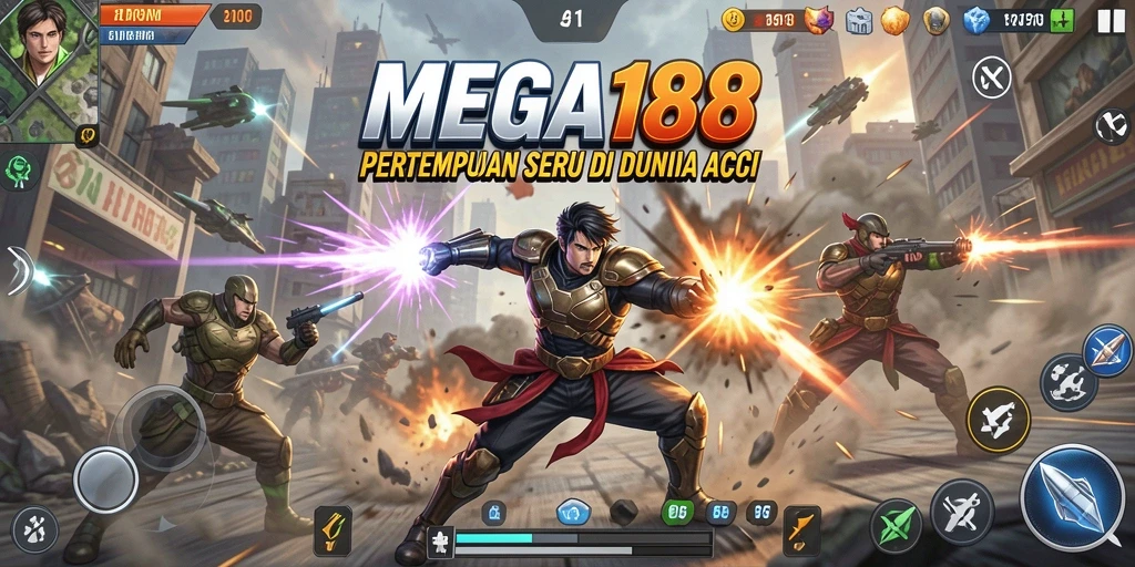 Screenshot aksi menegangkan dari game MEGA188 yang penuh tantangan.