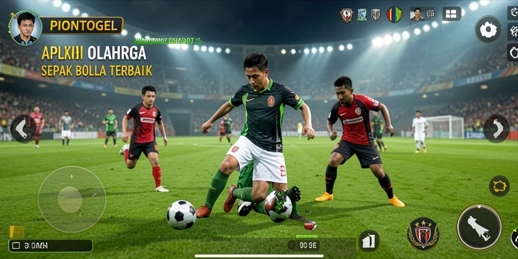 Tampilan permainan PIONTOGEL yang seru dan mendebarkan saat pertandingan sepak bola.