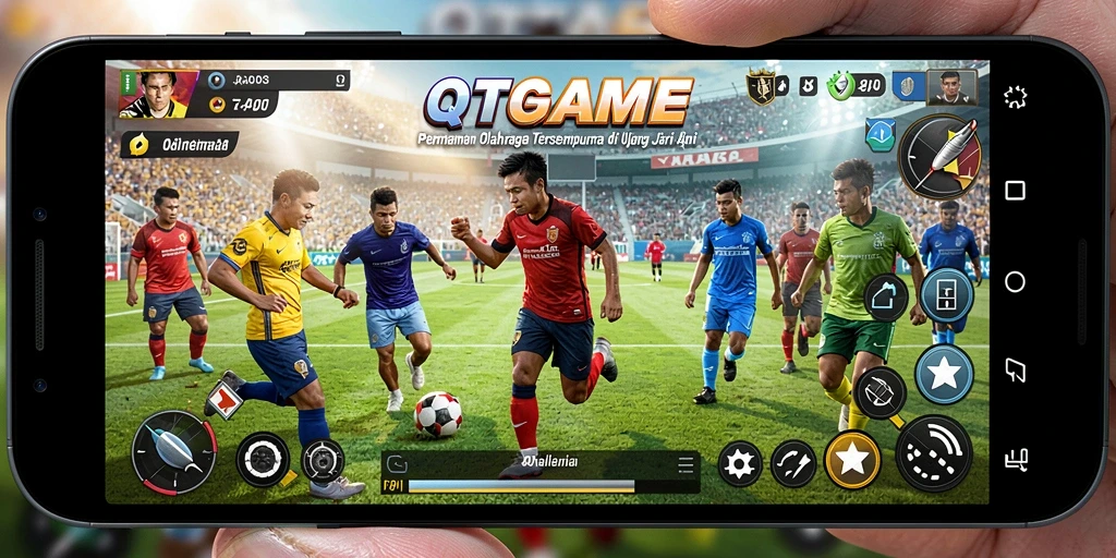 Tampilan gameplay QTGAME yang penuh aksi dan interaksi.