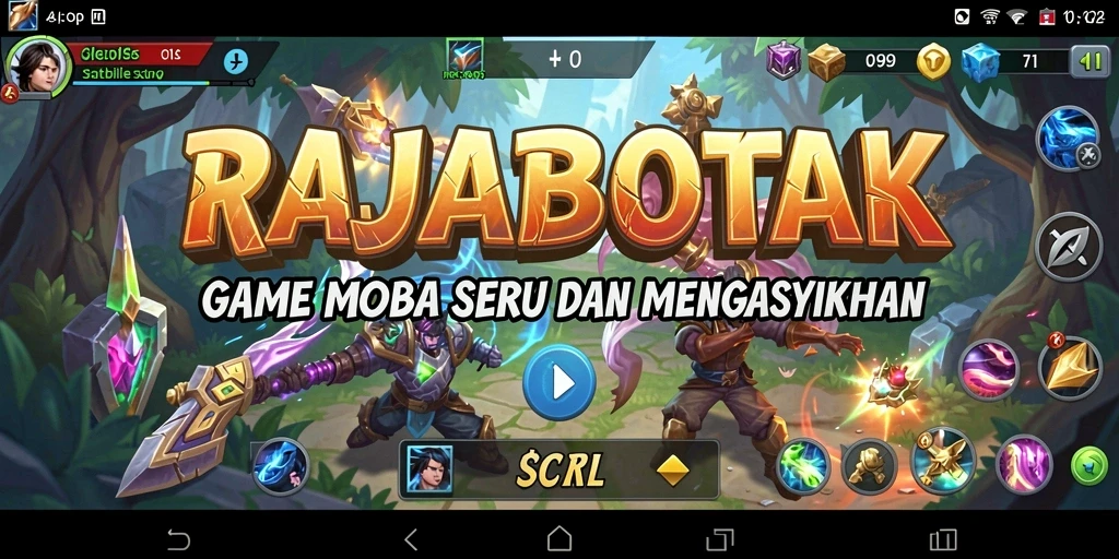 Tampilan gameplay mendebarkan dari RAJABOTAK yang penuh aksi.