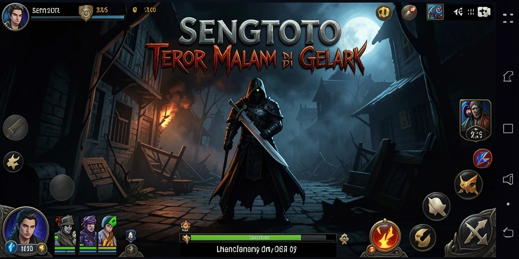 Screenshot gameplay SENGTOTO menampilkan suasana mencekam dan horor.