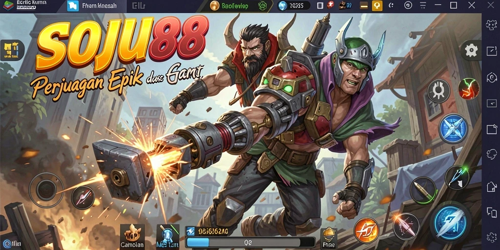 Tampilan gameplay SOJU88 yang mendebarkan dan penuh aksi.