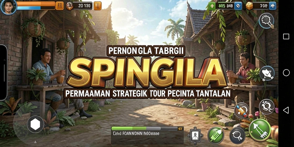 Tampilan gameplay mendebarkan dari SPINGILA, menunjukkan strategi dan taktik dalam aksi.