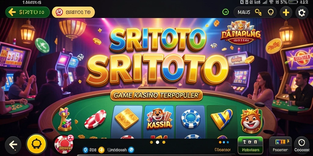 Tangkapan layar utama SRITOTO menampilkan gameplay Kasino yang seru.