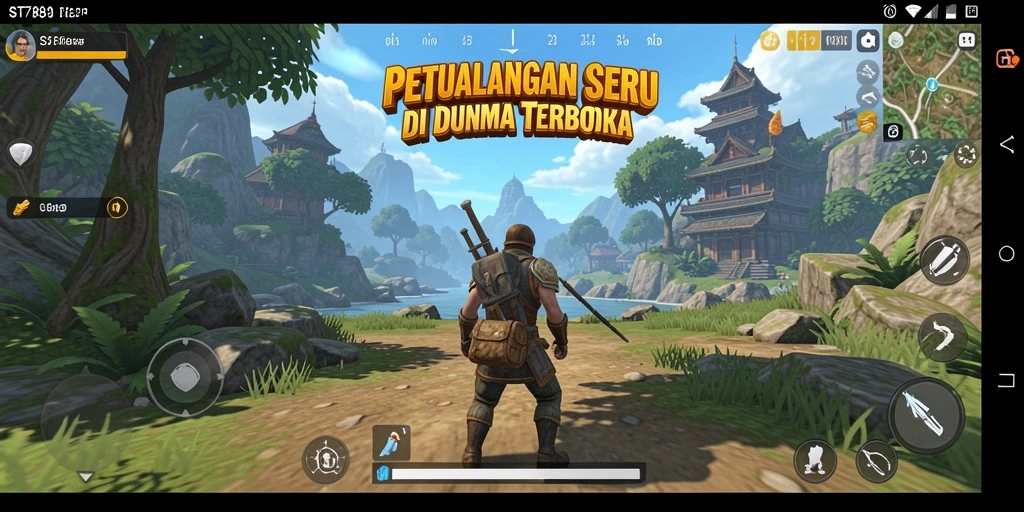Screenshot ST789 menampilkan petualangan epik di dunia terbuka.