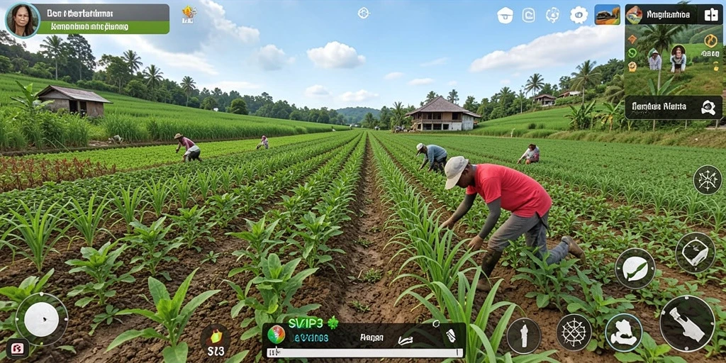 Tampilan gameplay SVIP3 yang seru dan menarik dalam bertani.