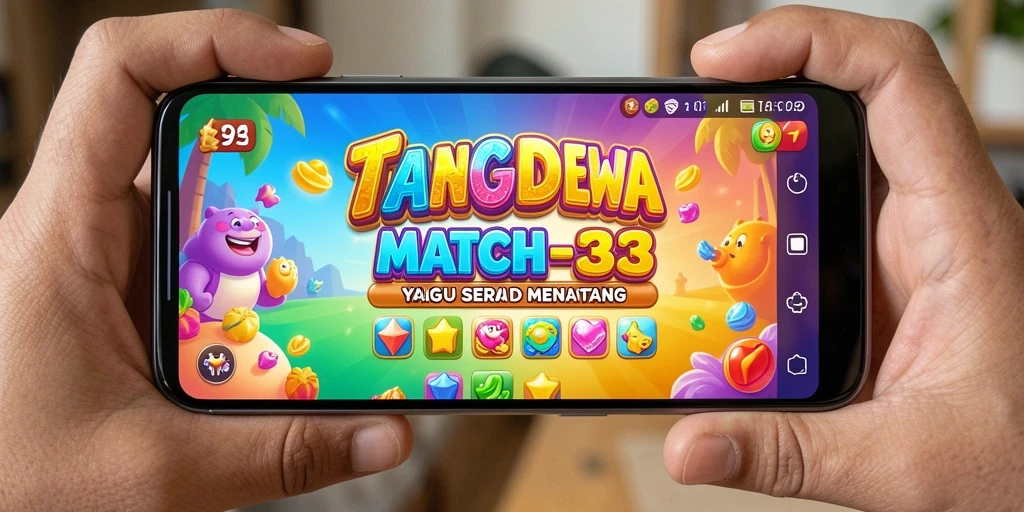 Tampilan gameplay seru TANGANDEWA dengan elemen Match-3.
