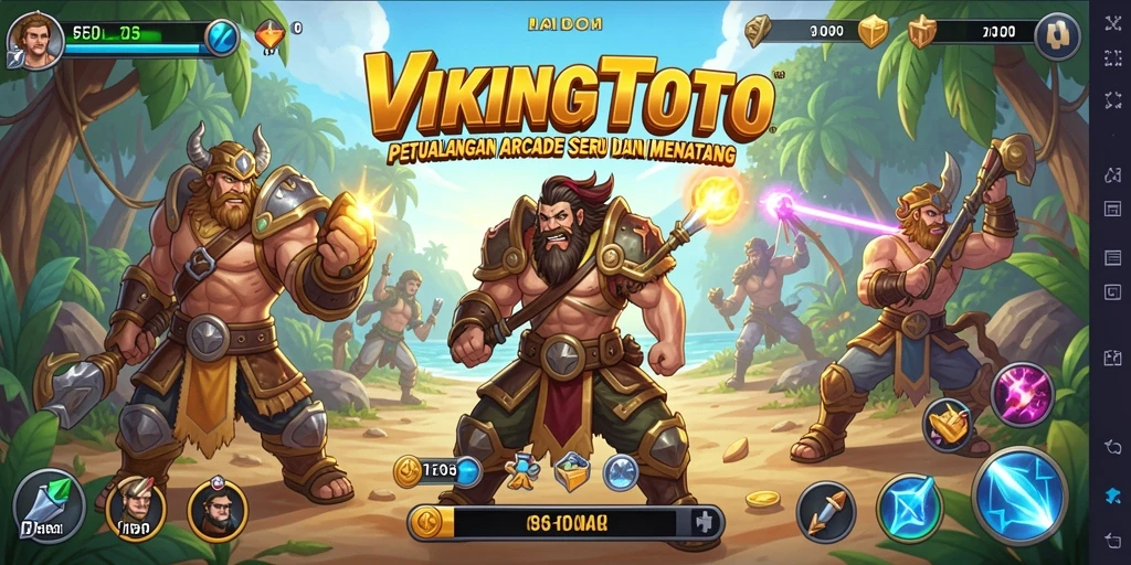 Screenshot gameplay VIKINGTOTO yang menunjukkan aksi seru di dunia Viking.