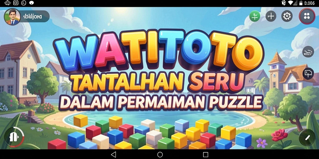 Tampilan gameplay menarik dari WATITOTO dalam menyelesaikan puzzle.