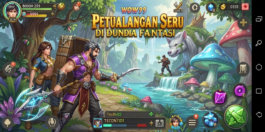 Tampilan gameplay WOW99 yang menampilkan aksi petualangan seru.